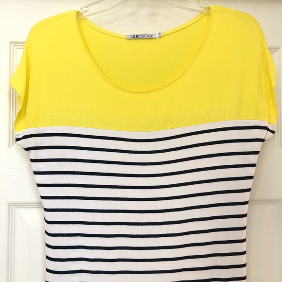 Quiosque Designer Striped Color Block Blouse Top - Picture 13 of 16
